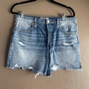 Free People x We The Free Makai Cut Off Short - Size 30 Denim Distressed EUC